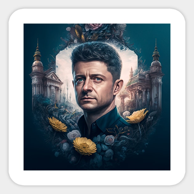 Zelensky Ukranian King Sticker by Daily Lab